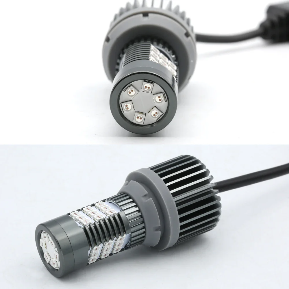 Built-in Resistor CANBUS LED Strobe Red Brake Light Bulbs - Image 5