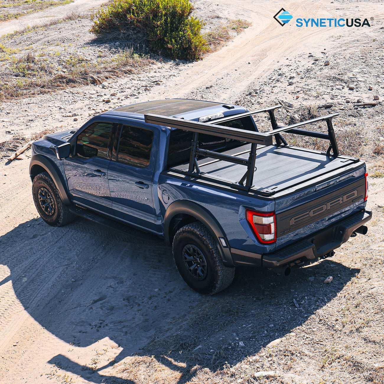 [2-in-1 Bundle] Nissan Titan Retractable Tonneau Cover w/ Rack System - Image 11