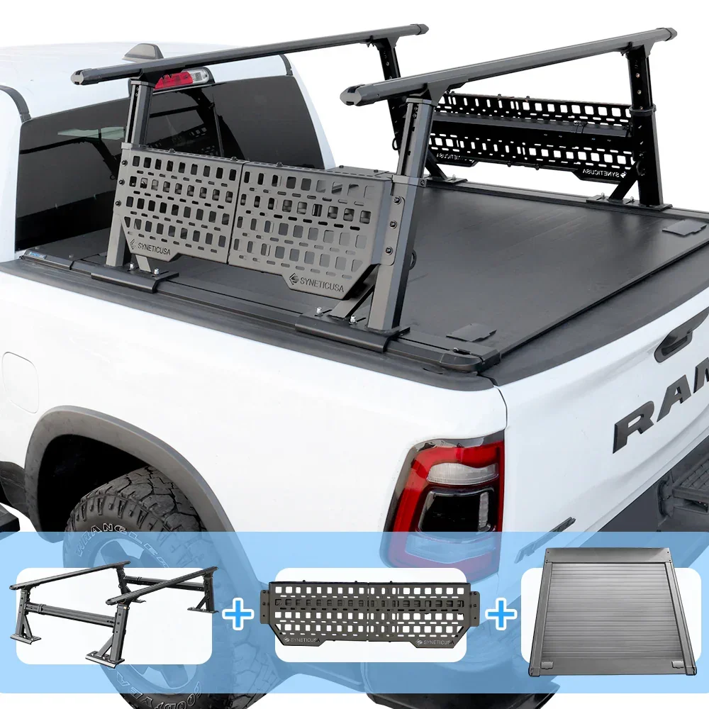 [2-in-1 Bundle] RAMBOX 1500/2500/3500 Retractable Tonneau Cover w/ Rack System - Image 20