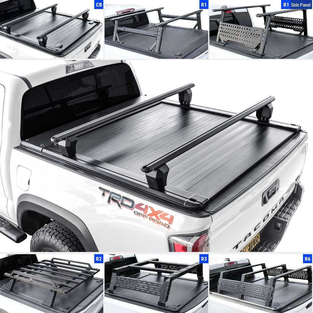 [2-in-1 Bundle] Toyota Tacoma Retractable Tonneau Cover w/ Rack System
