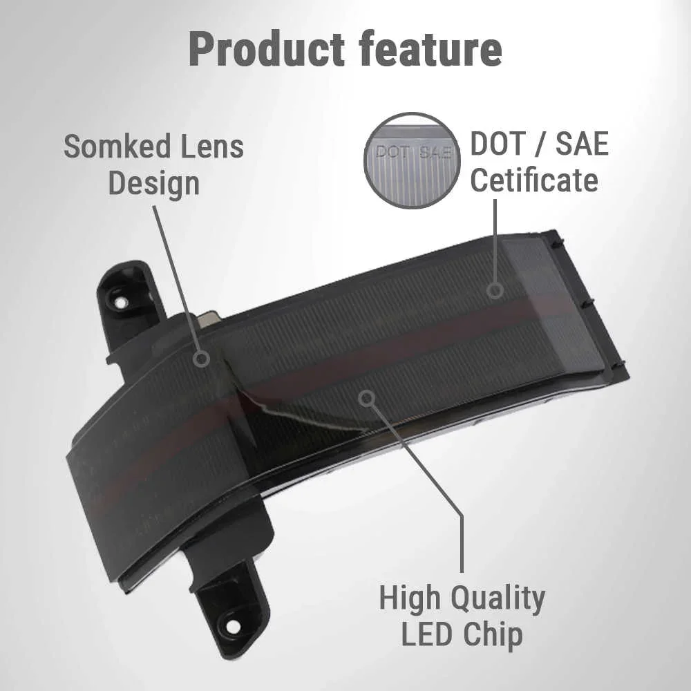 2 pcs Dynamic Amber LED Side Mirror Marker Blinkers For Silverado/Sierra - Image 3