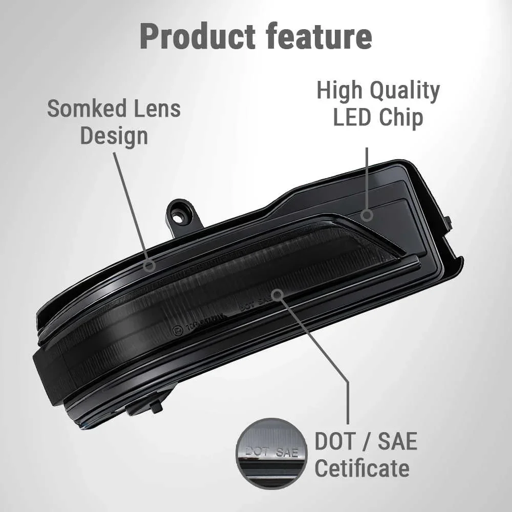 2 pcs Dynamic Amber LED Side Mirror Marker Blinkers For RAM - Image 4