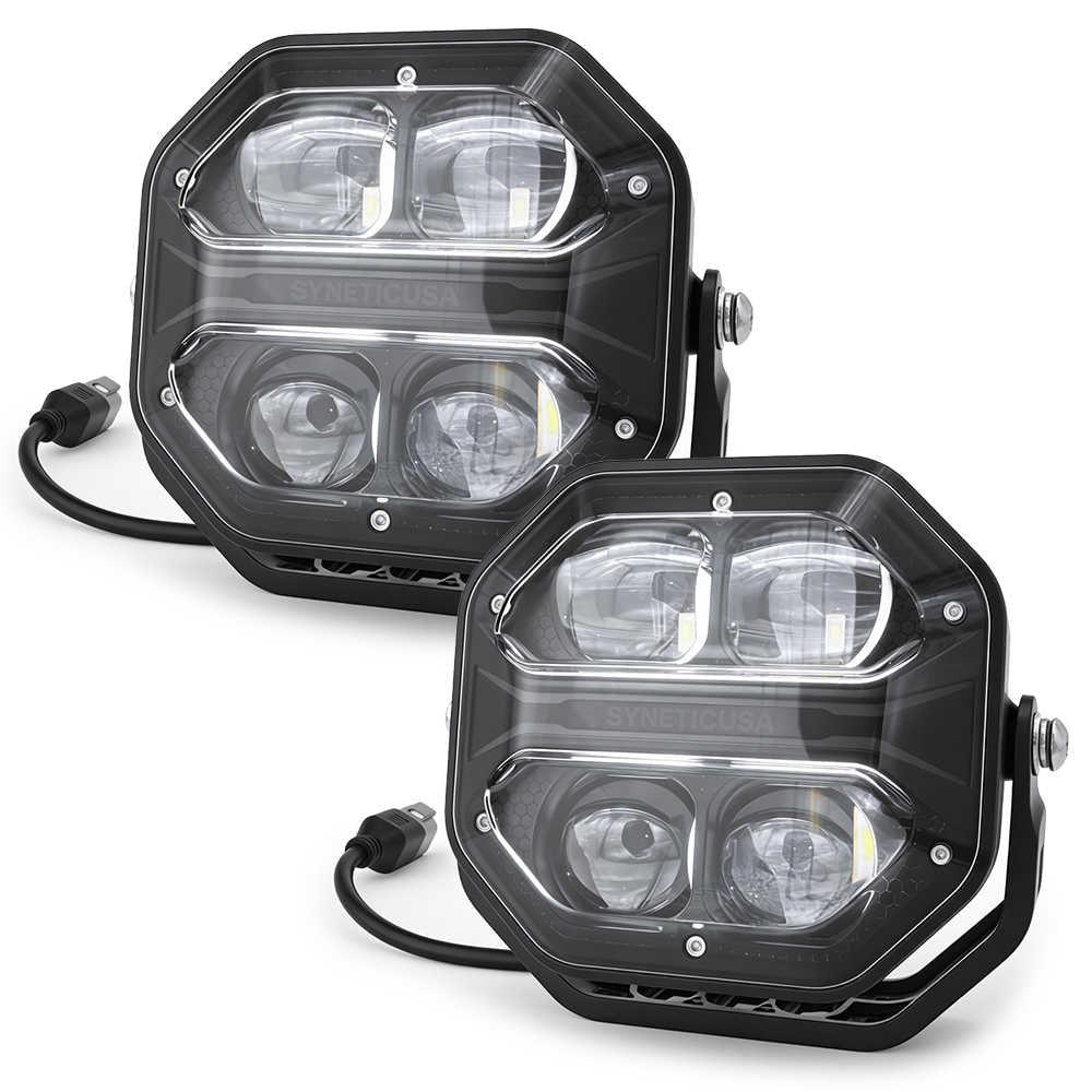 Off Road AT-Series LED Spot Light Pods with Projector Lens