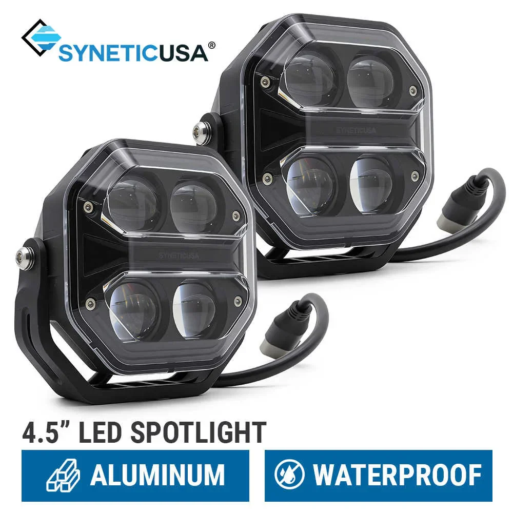 Off Road AT-Series LED Spot Light Pods with Projector Lens - Image 11