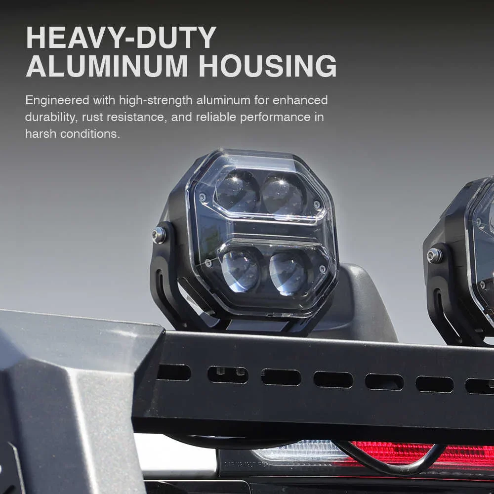Off Road AT-Series LED Spot Light Pods with Projector Lens - Image 5