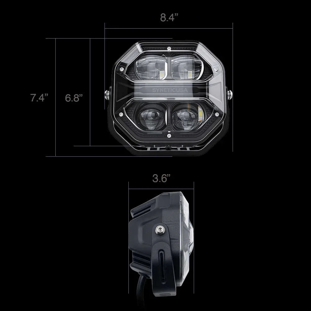 Off Road AT-Series LED Spot Light Pods with Projector Lens - Image 9
