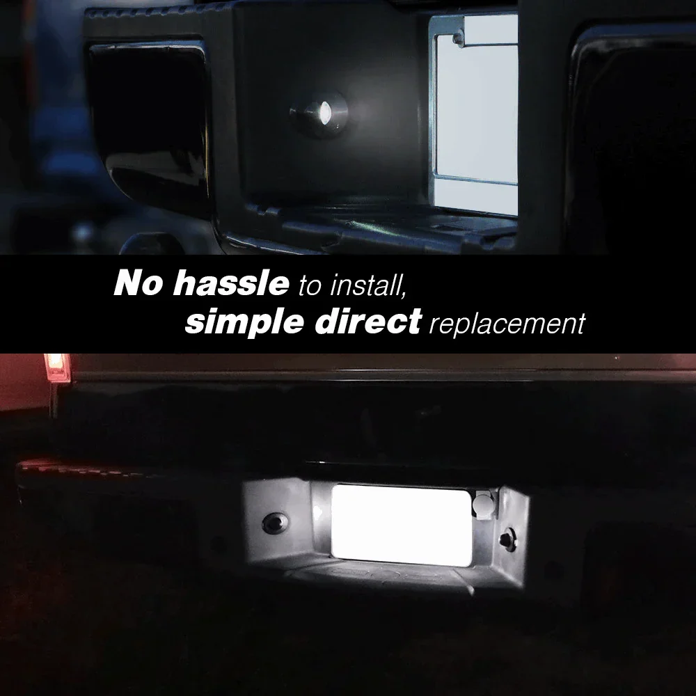 2001-2014 F-150 White LED Tag License Plate Light Bulbs Assembly - Image 3