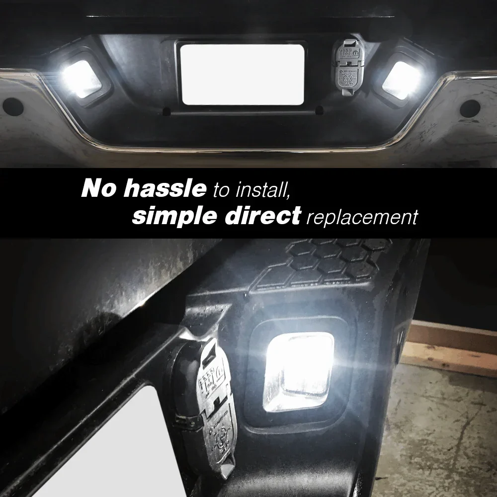 RAM 1500 White LED Tag License Plate Light Bulbs Assembly - Image 3