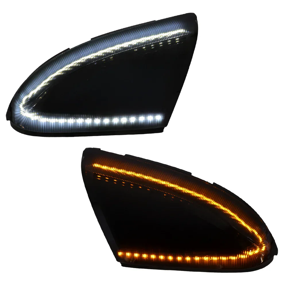 2009-2018 Ram 1500 White/Yellow LED Side Marker Blinker Puddle Light Assembly - Image 2