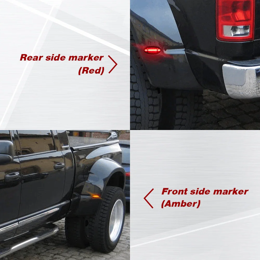 Ford F-250/350 Dual Color Smoked Sequential LED Side Marker Light - Image 3