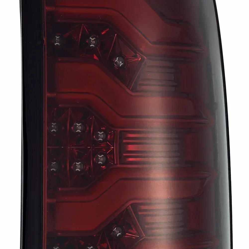 2014-2018 GMC Sierra LED Tail Lights Optic-Style Red Smoke - Image 5