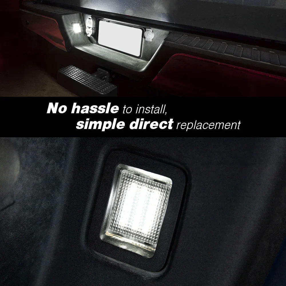 2015-2022 F-150 White LED Tag License Plate Light Bulbs Assembly - Image 3