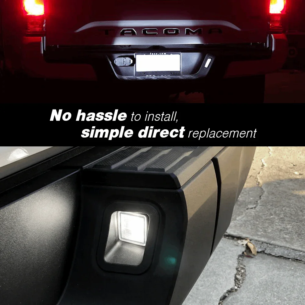2016-2019 Tacoma / 2014-2019 Tundra LED White Tag License Plate Light Bulbs Assembly - Image 3