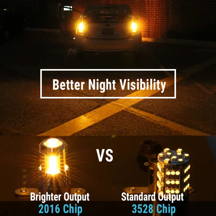 White Red Yellow LED Switchback Light Bulbs for Brake Reverse Turn Signal Light - Image 18