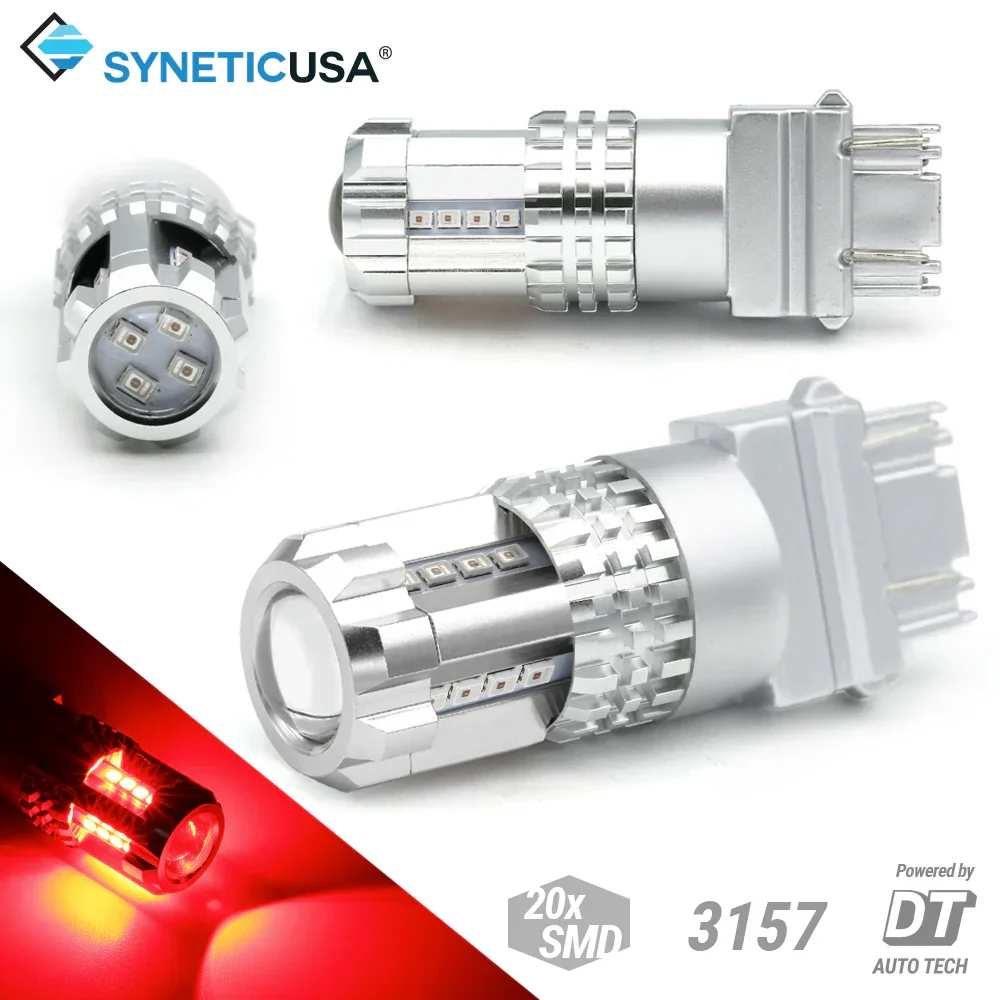 White Red Yellow LED Switchback Light Bulbs for Brake Reverse Turn Signal Light - Image 5