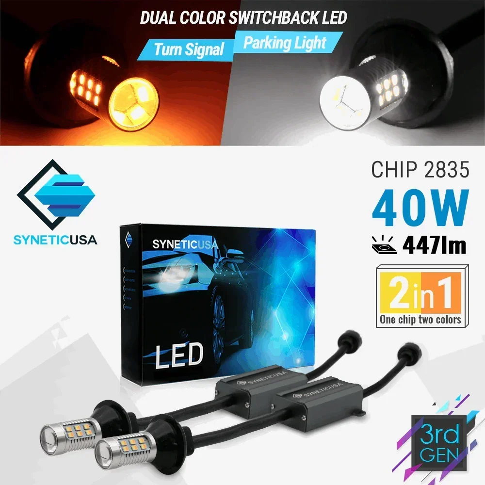 [3rd Gen] Built-in Resistor CANBUS LED Switchback Light Bulbs for Front Turn Signal Light - Image 3