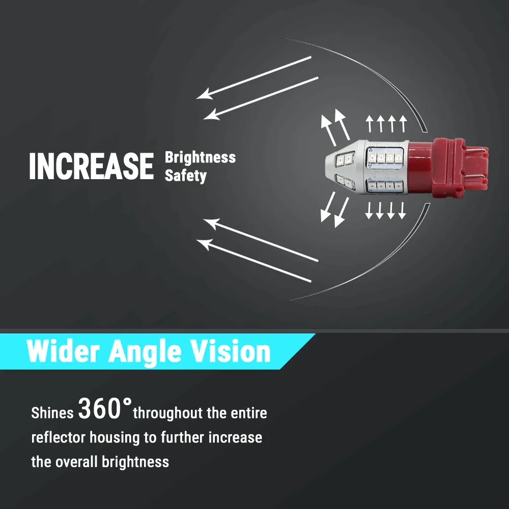 Amber Red White Switchback Strobe LED Light Bulbs for Turn Signal / Brake / Reverse Light - Image 10
