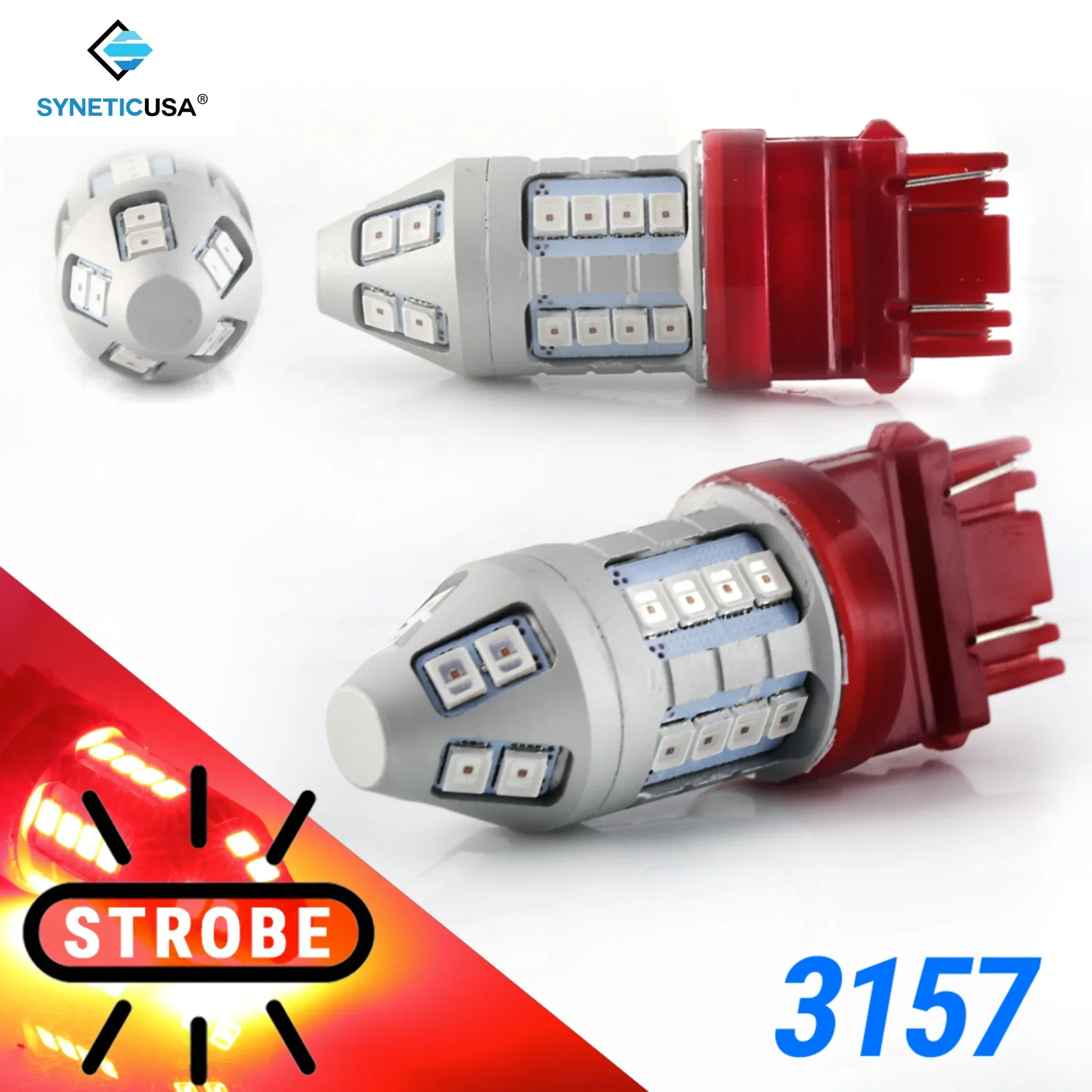 Amber Red White Switchback Strobe LED Light Bulbs for Turn Signal / Brake / Reverse Light - Image 22