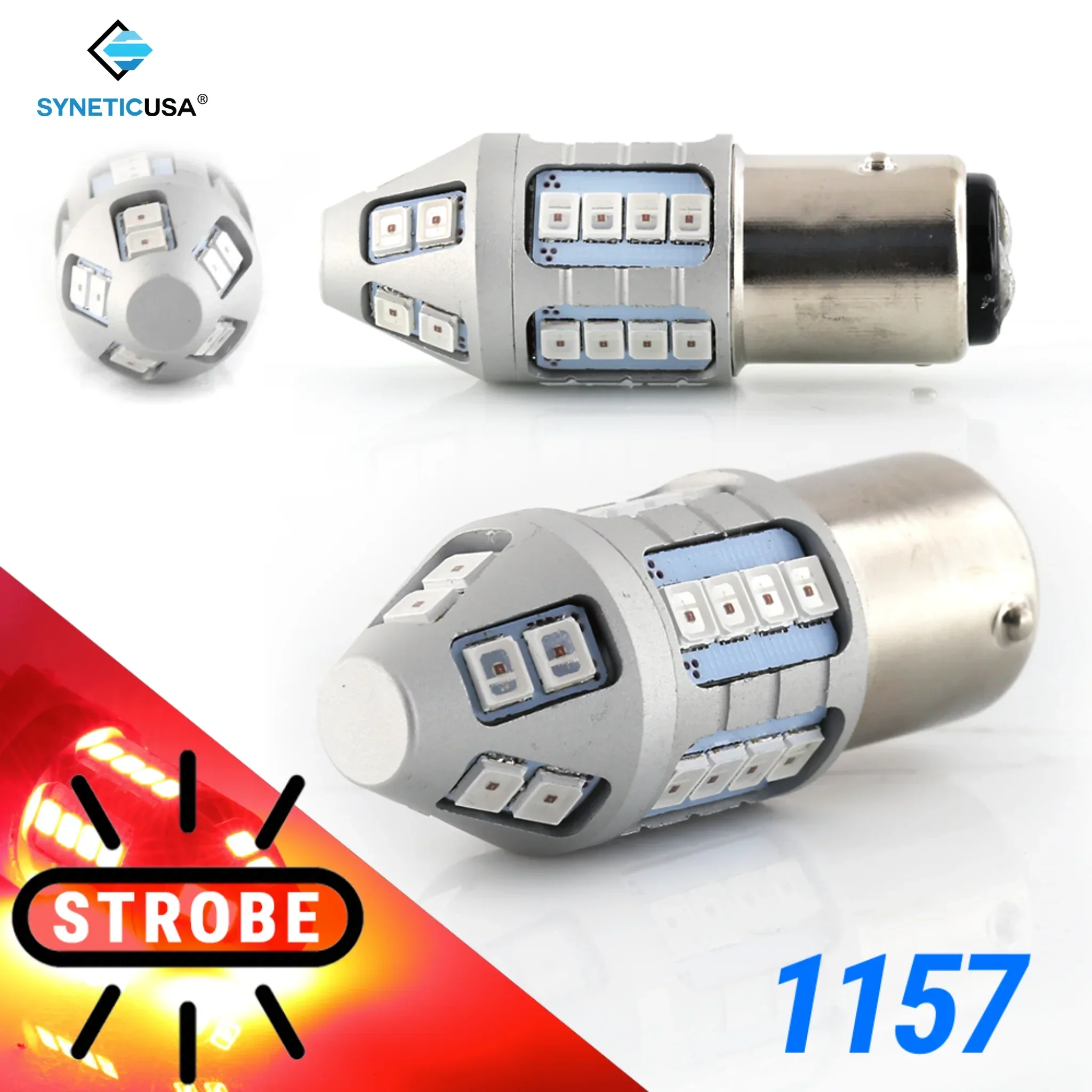 Amber Red White Switchback Strobe LED Light Bulbs for Turn Signal / Brake / Reverse Light - Image 24