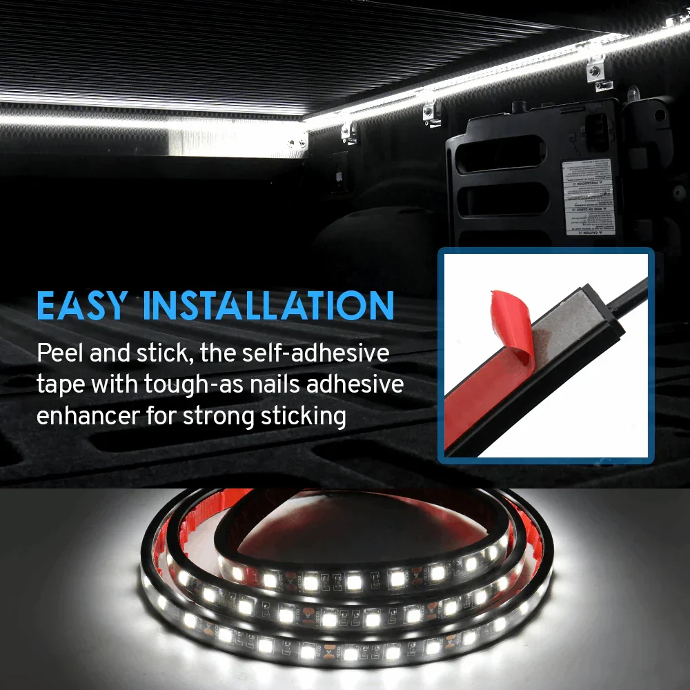 3pcs 60" LED Pickup Truck Bed Light Strips, 6000K White - Image 5