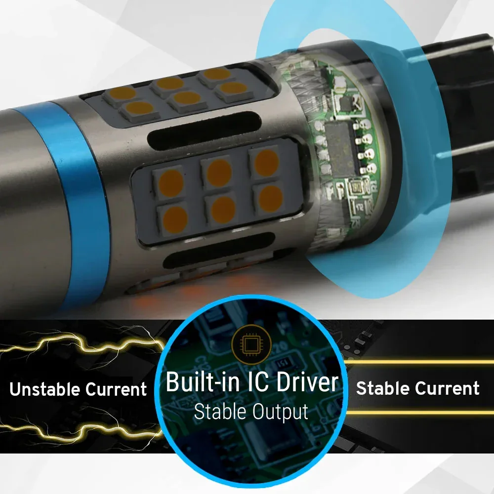[3rd Gen] All-in-One CANBUS Amber LED Light Bulbs for Turn Signal Light - Image 10
