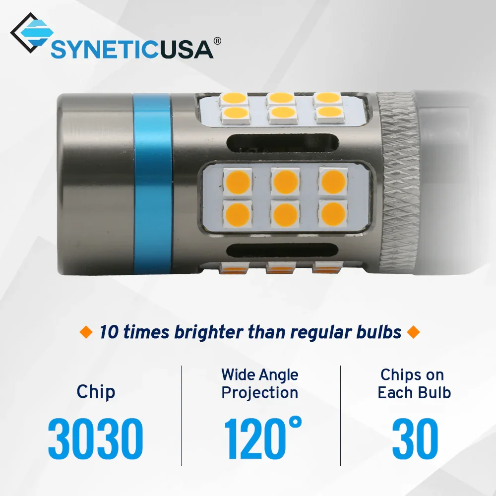 [3rd Gen] All-in-One CANBUS Amber LED Light Bulbs for Turn Signal Light - Image 4