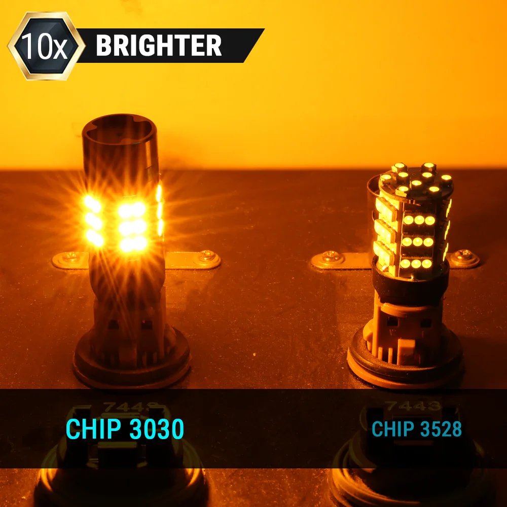 [3rd Gen] All-in-One CANBUS Amber LED Light Bulbs for Turn Signal Light - Image 6