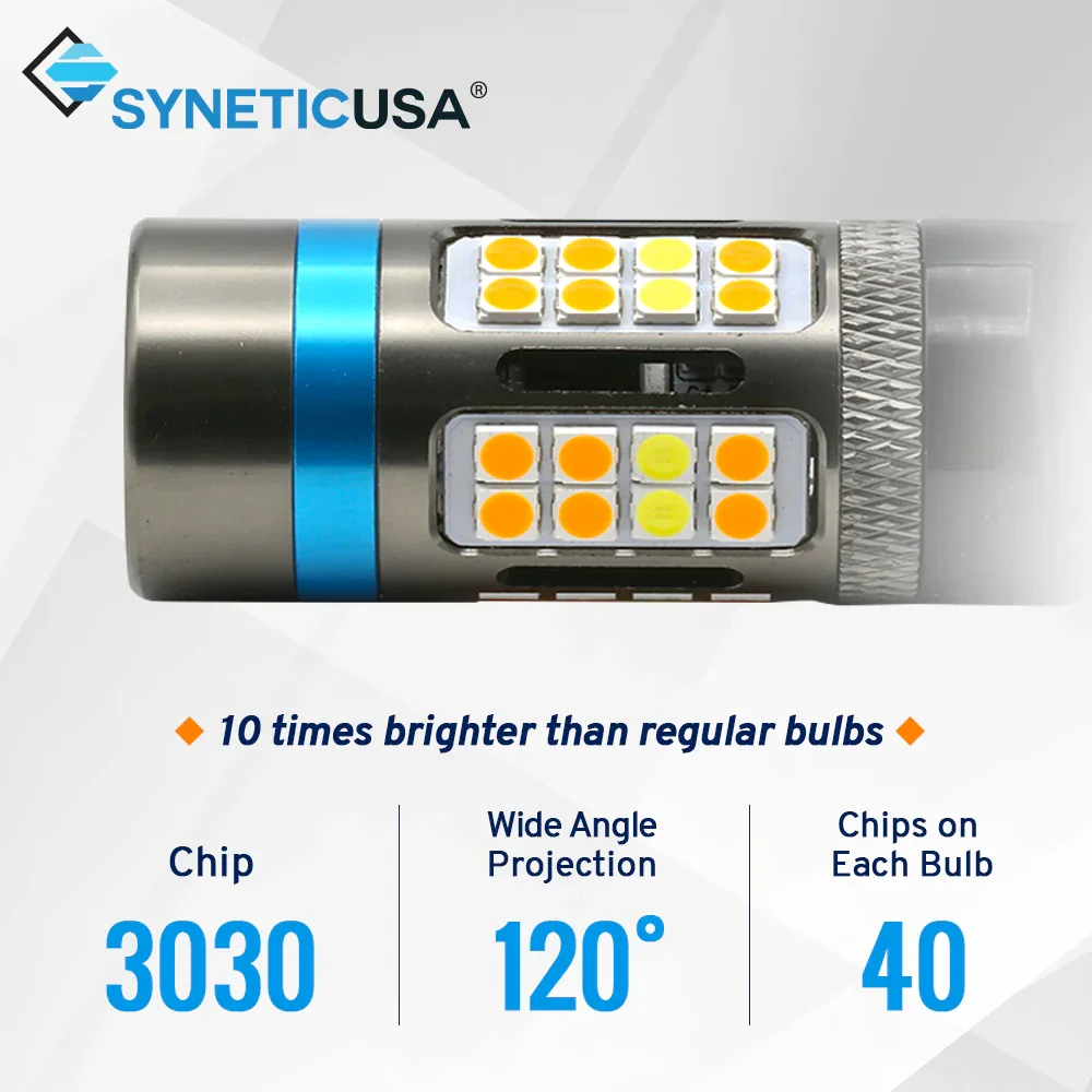 [3rd Gen] All-in-One CANBUS LED Switchback Light Bulbs for Front Turn Signal Light - Image 4