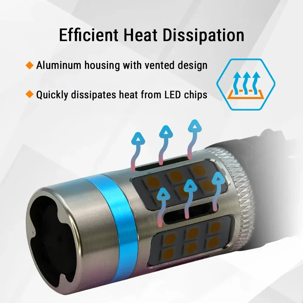 [3rd Gen] All-in-One CANBUS LED Switchback Light Bulbs for Front Turn Signal Light - Image 9