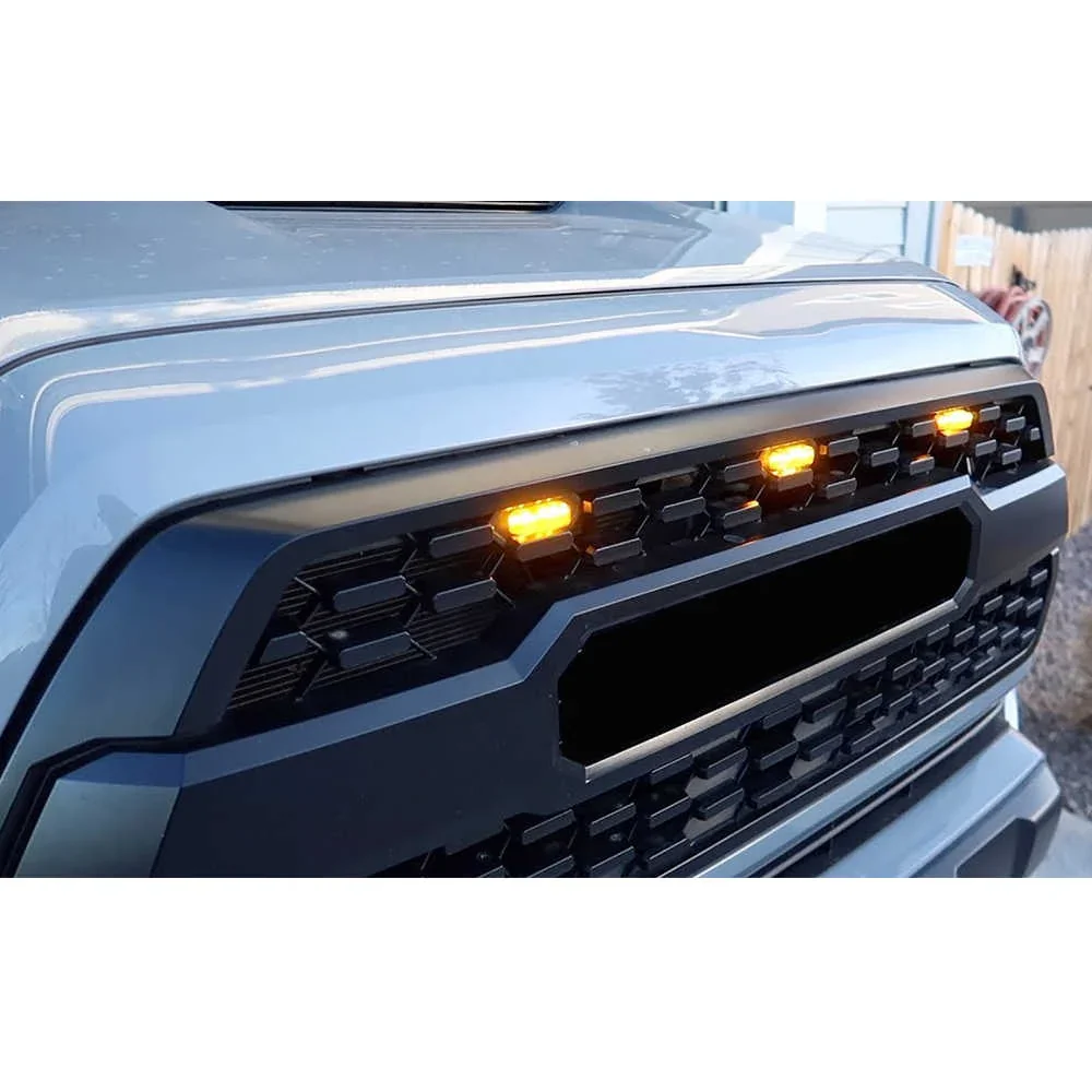 4 pcs Front Grille LED Light Kit Amber Pods For Tacoma - Image 7