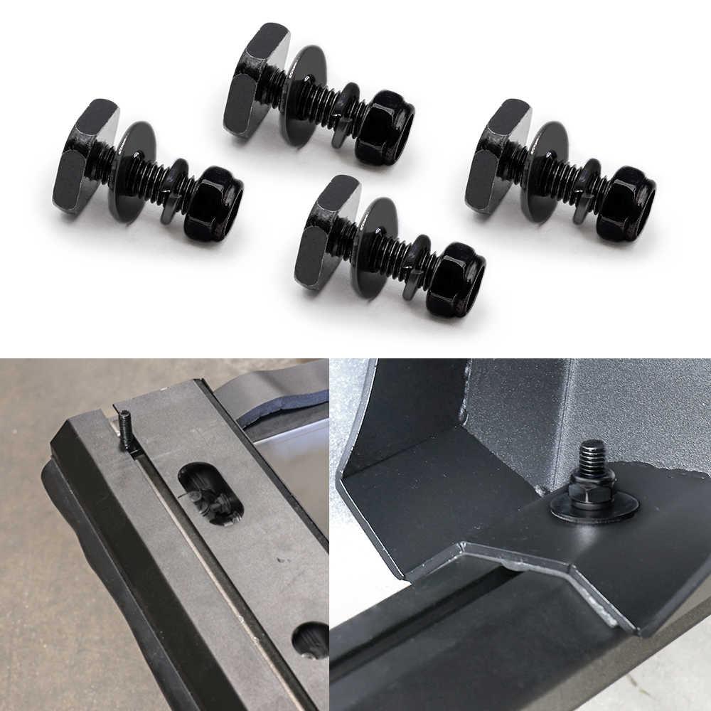 4 pcs M8 Size, T-Slot Bolts (T-Bolts) w/ Washer Hex Nuts, Black, Stainless Steel - Image 3