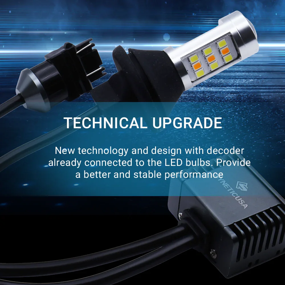 [4th Gen] Built-in Resistors CANBUS LED Switchback Light Bulbs for Front Turn Signal Lights - Image 5