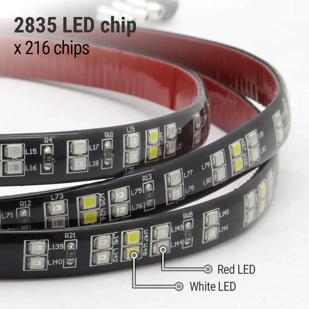 60" Double Row LED Tailgate Light Strip Brake Reverse Signal Light - Image 3
