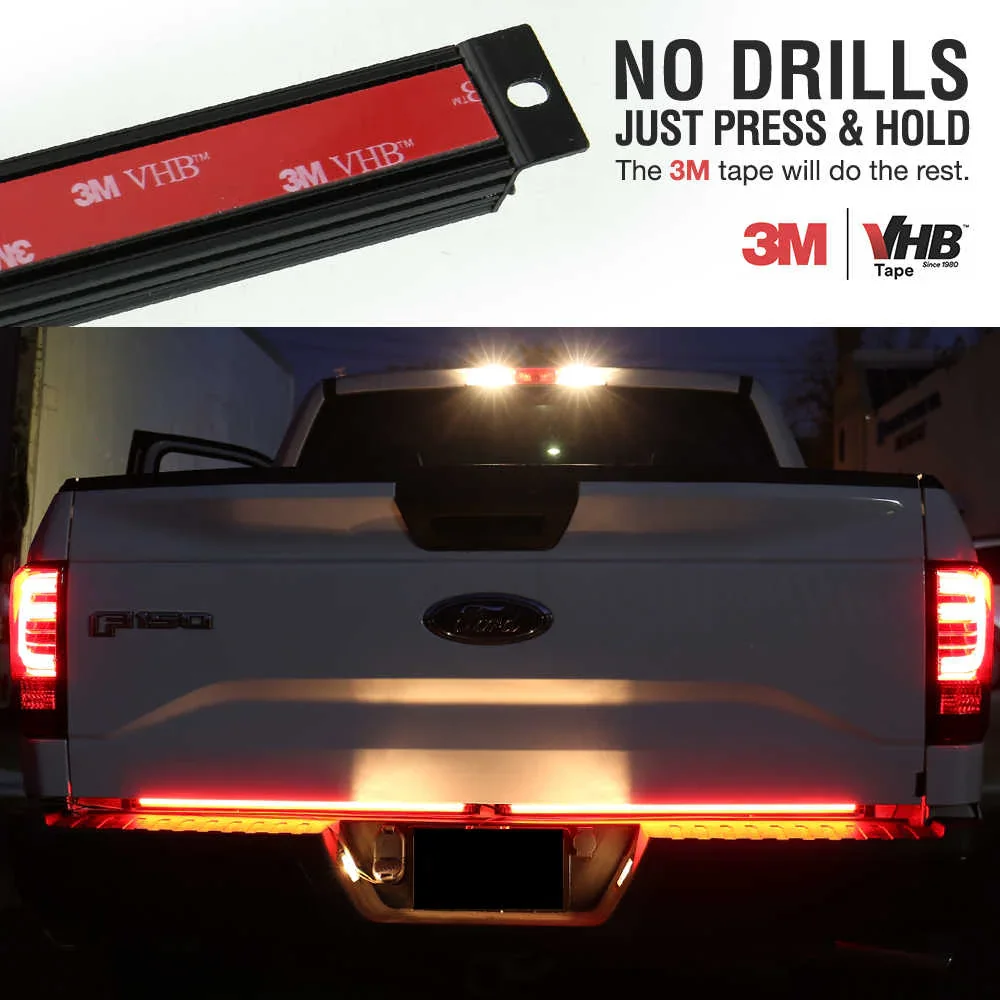60" LED Rigid Tailgate Light Bar w/ DRL, Brake, Sequential Turn Signal Light - Image 4