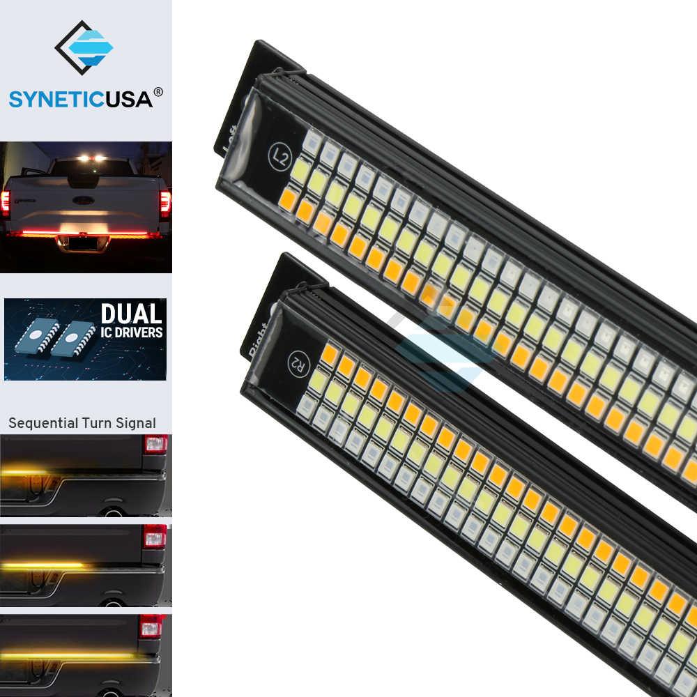 60" LED Rigid Tailgate Light Bar w/ DRL, Brake, Sequential Turn Signal Light - Image 9