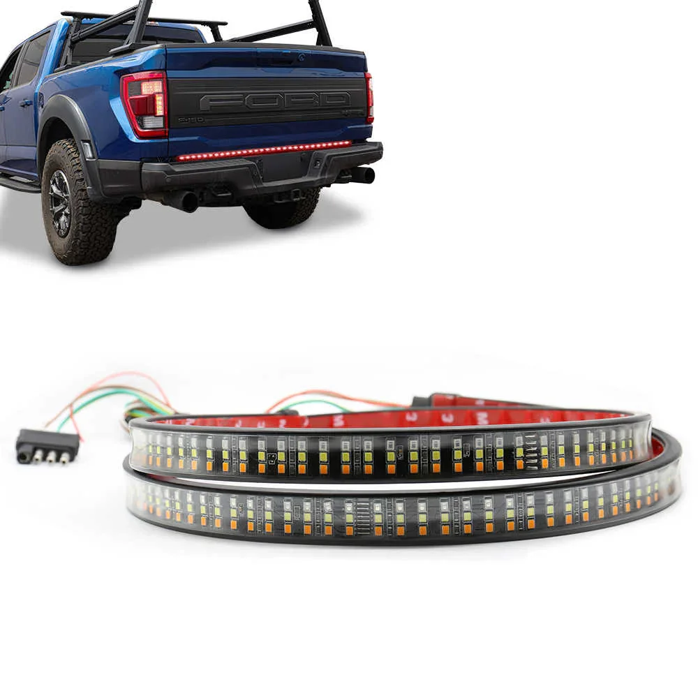 60" Triple Row Thick LED Tailgate Light Strip (w/ Flash Option)