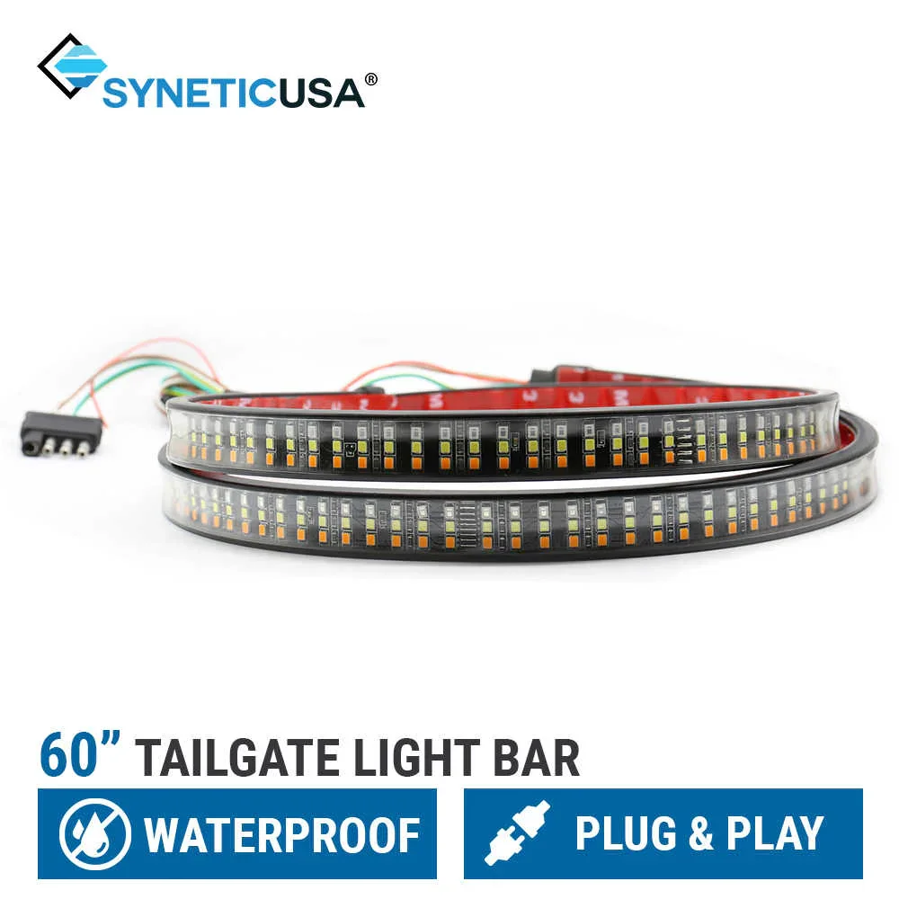 60" Triple Row Thick LED Tailgate Light Strip (w/ Flash Option) - Image 7