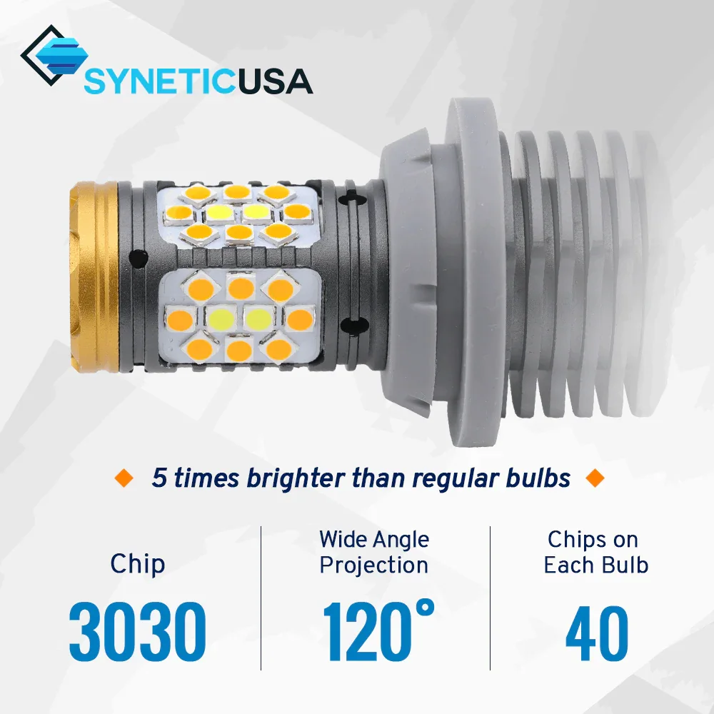 [6th Gen] All-in-One CANBUS LED Switchback Light Bulbs for Front Turn Signal Light - Image 3