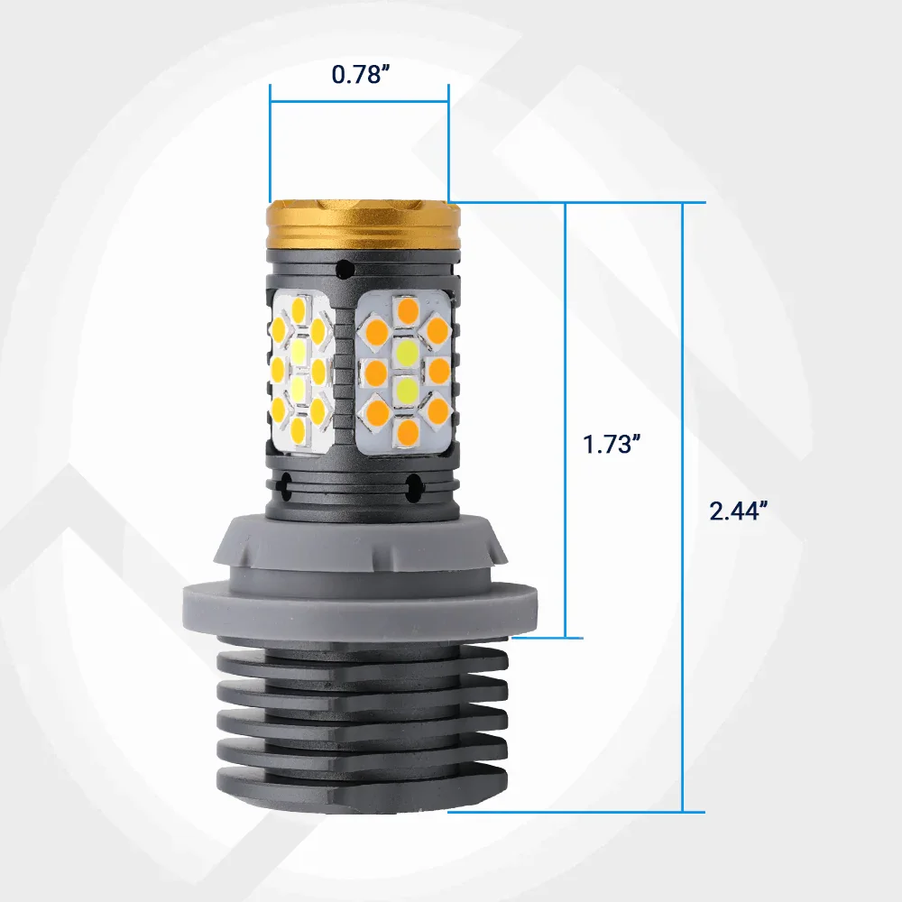 [6th Gen] All-in-One CANBUS LED Switchback Light Bulbs for Front Turn Signal Light - Image 7