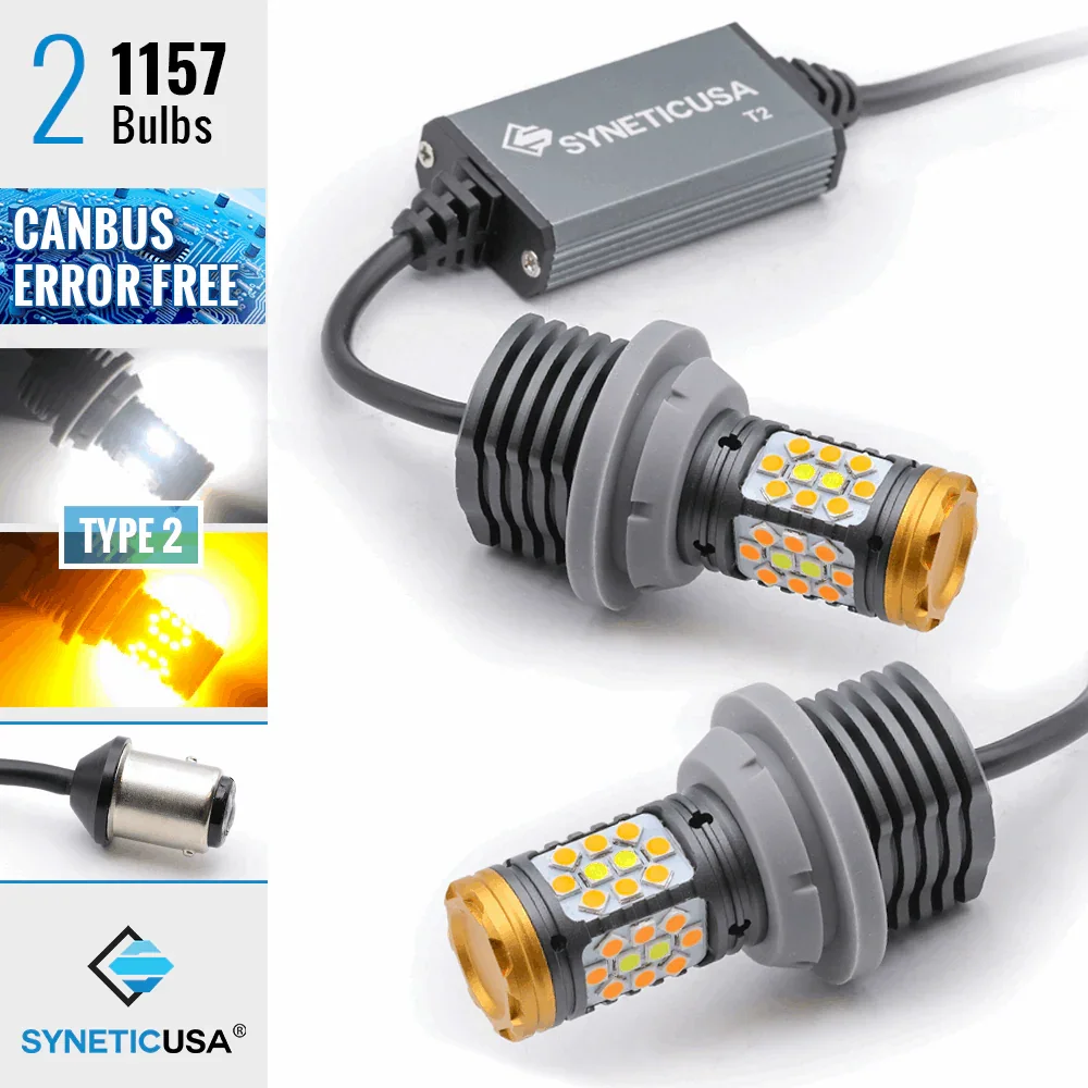 [6th Gen] All-in-One CANBUS LED Switchback Light Bulbs for Front Turn Signal Light - Image 8