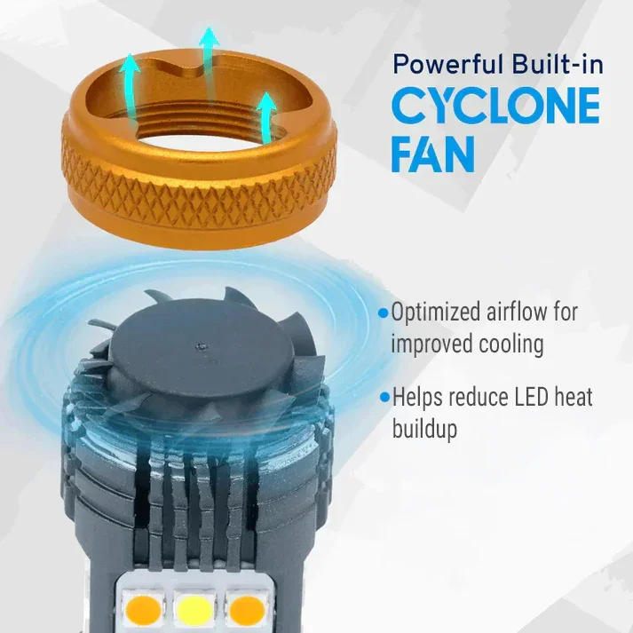 [7th Gen] All-in-One CANBUS LED Switchback Light Bulbs for Front Turn Signal Light - Image 10