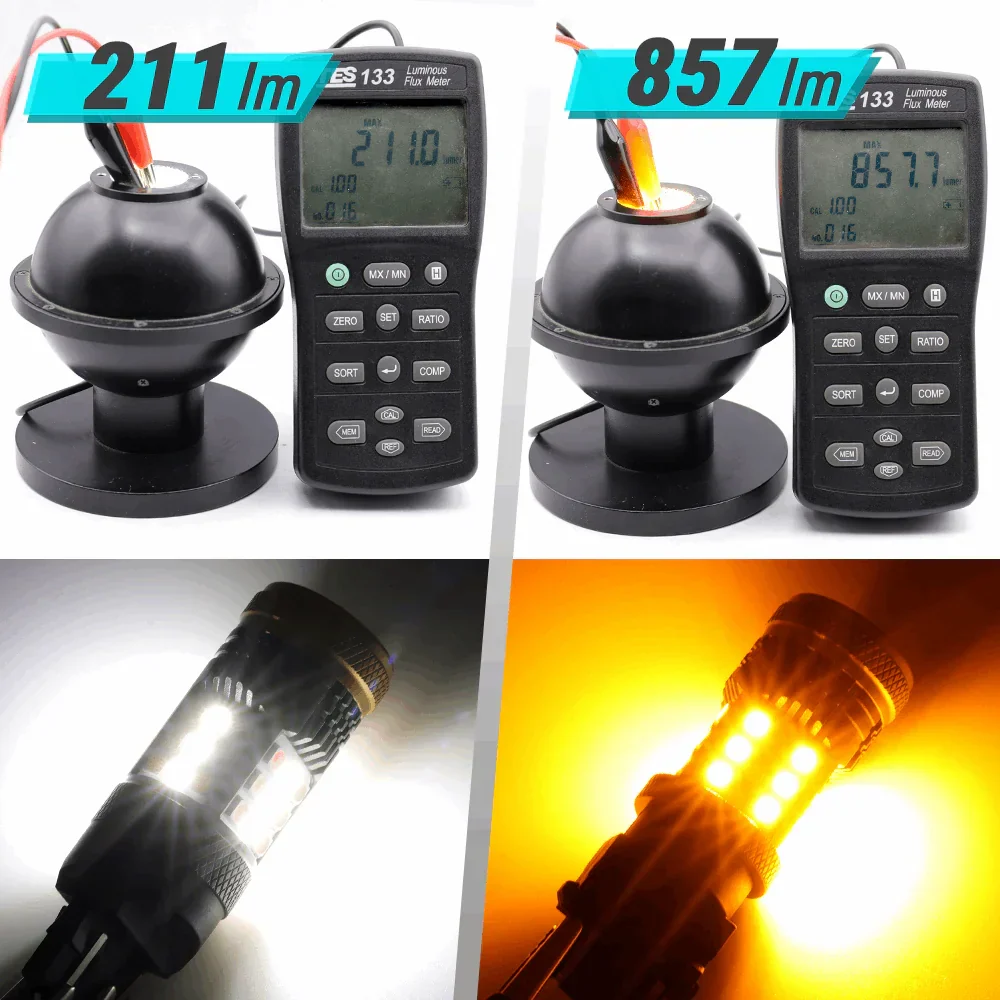 [7th Gen] All-in-One CANBUS LED Switchback Light Bulbs for Front Turn Signal Light - Image 5