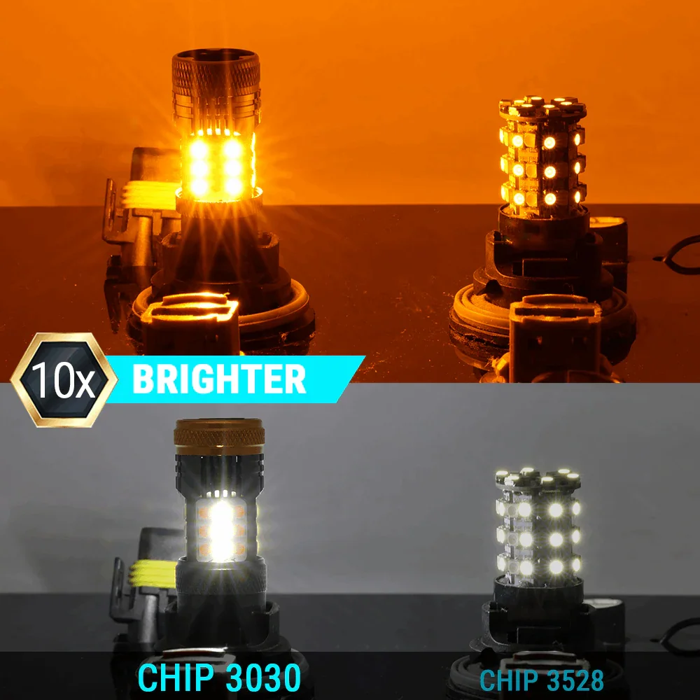 [7th Gen] All-in-One CANBUS LED Switchback Light Bulbs for Front Turn Signal Light - Image 6
