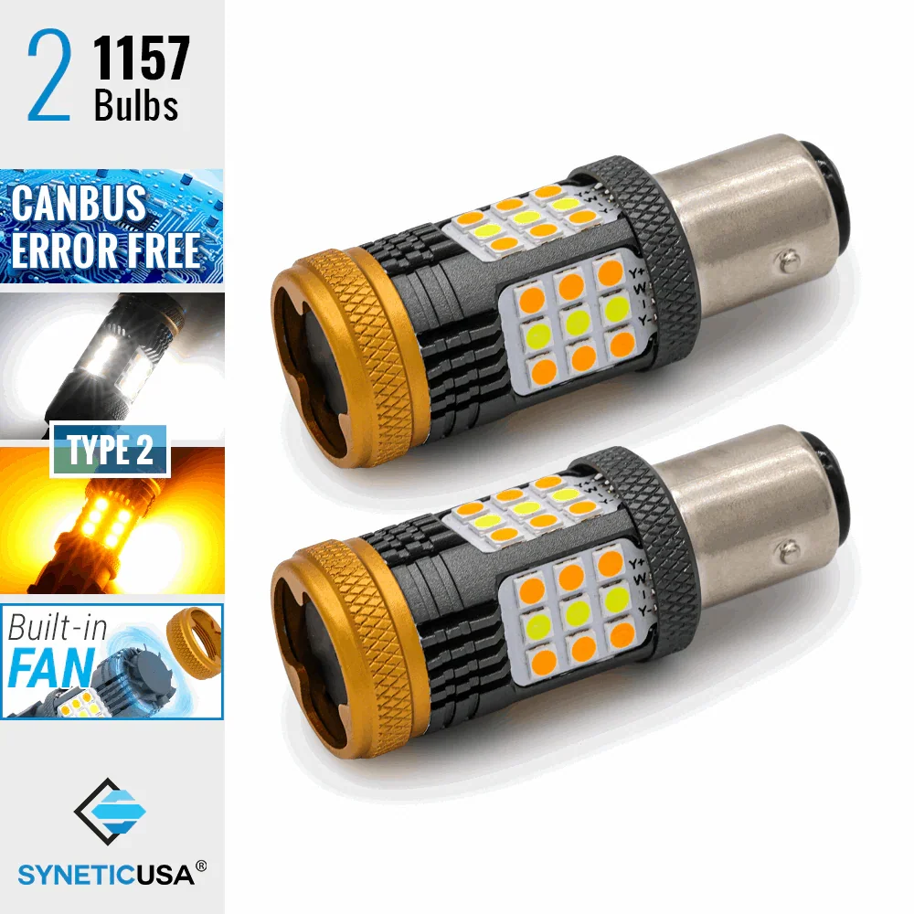 [7th Gen] All-in-One CANBUS LED Switchback Light Bulbs for Front Turn Signal Light - Image 7