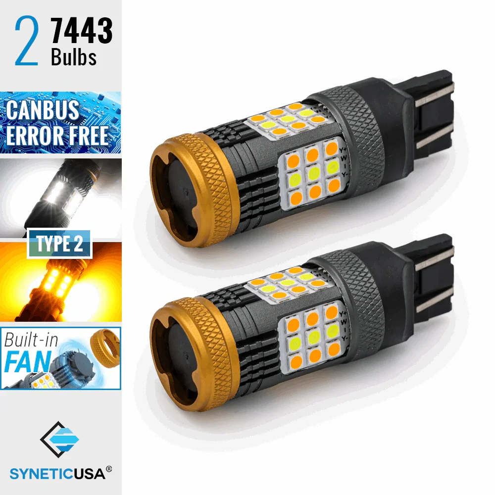 [7th Gen] All-in-One CANBUS LED Switchback Light Bulbs for Front Turn Signal Light - Image 8