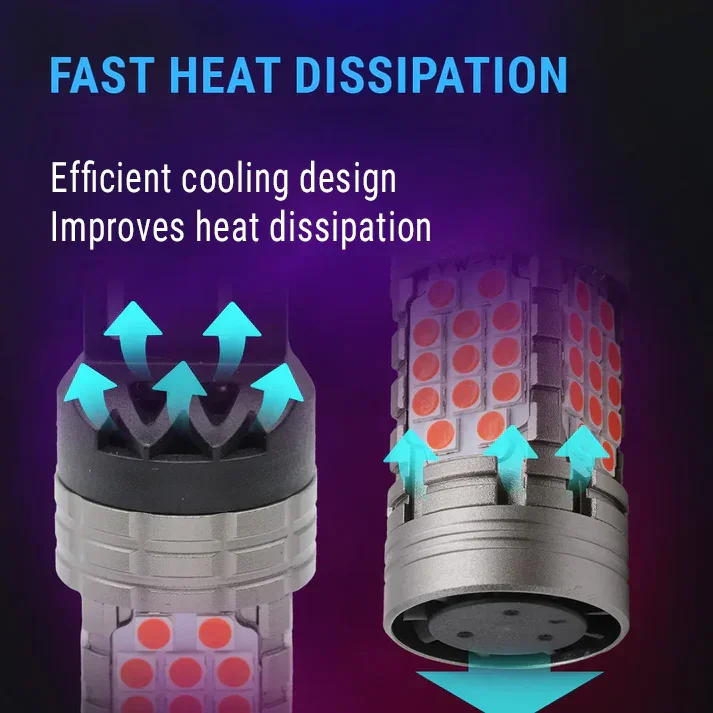 All-in-One CANBUS Red LED Brake Tail Light Bulbs - Image 11