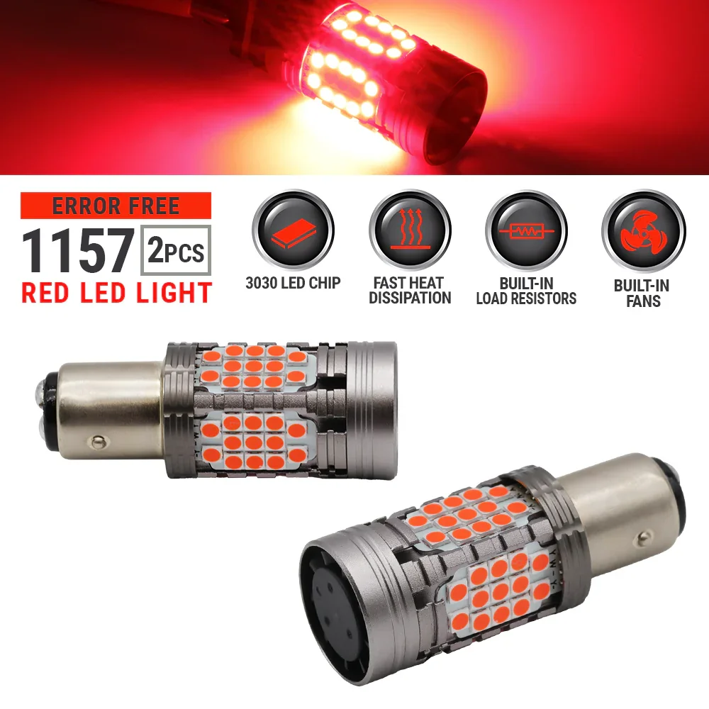 All-in-One CANBUS Red LED Brake Tail Light Bulbs - Image 2