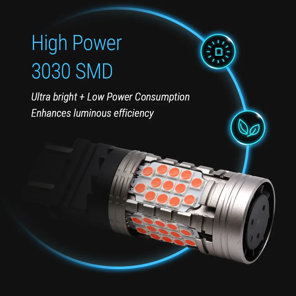 All-in-One CANBUS Red LED Brake Tail Light Bulbs - Image 3