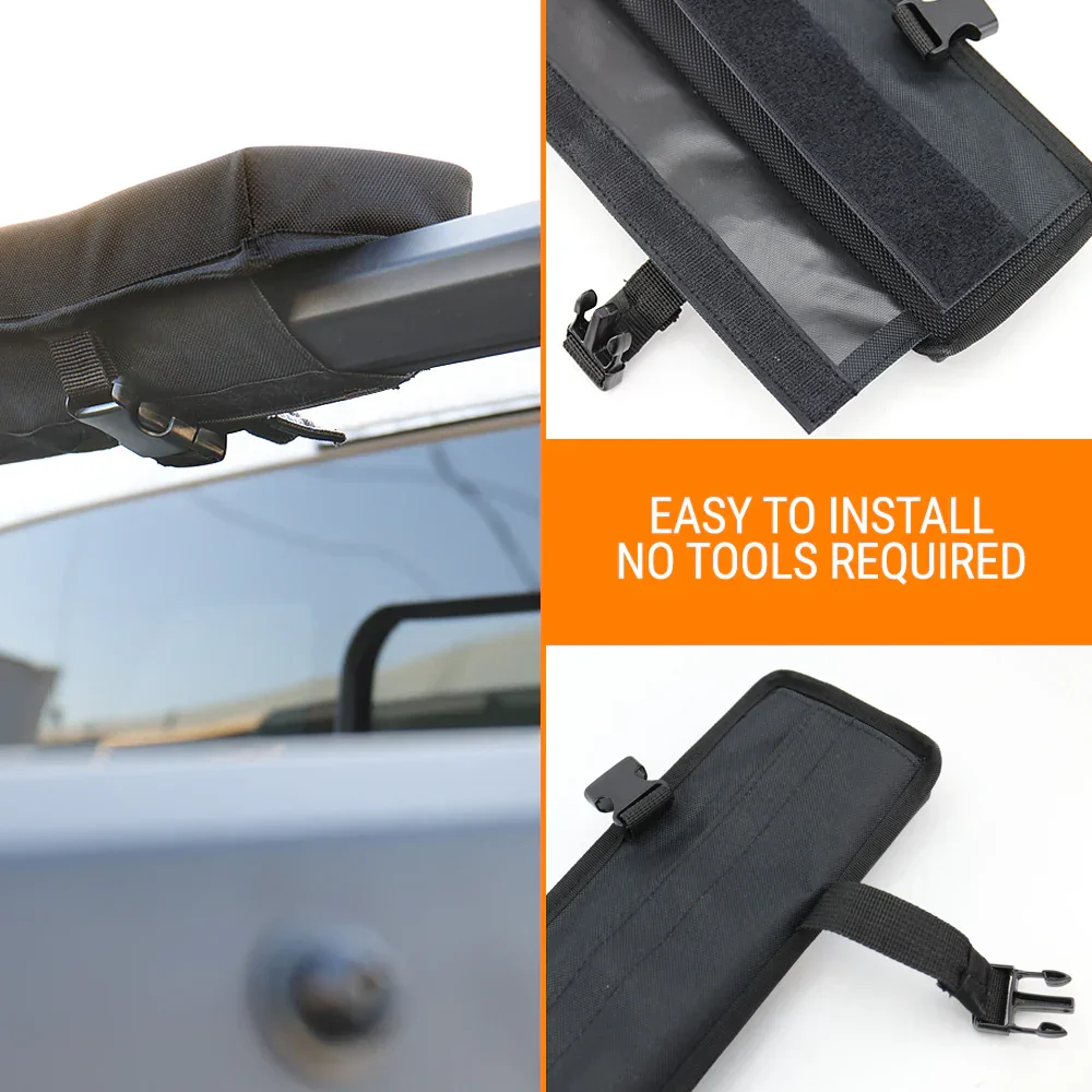 Black Soft Roof Rack Pad, Kayak / Surfboard / Snowboard Holder - Image 2