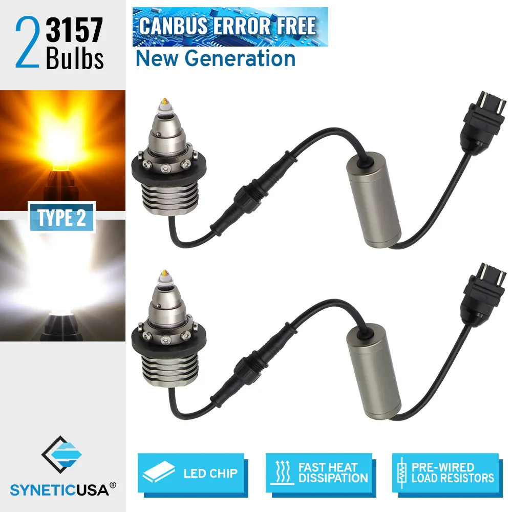 Detachable Resistor CANBUS LED Turn Signal Light Bulbs Bullet-Shaped - Image 7